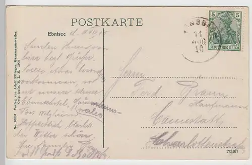 (104625) AK Kaisersbach, Ebnisee 1909