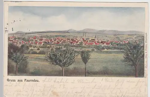 (101497) AK Gruss aus Faurndau, Panorama, 1906