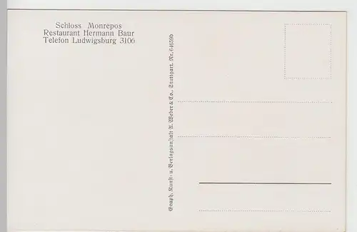 (101461) AK Schloss Monrepos, Ludwigsburg, vor 1945