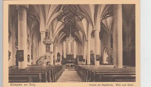 (101410) AK Bad Wimpfen, Wimpfen am Berg, Stadtkirche, Inneres, vor 1945