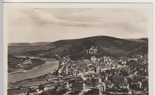 (101364) Foto AK Wertheim, Main, Panorama, vor 1945