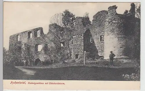 (101124) AK Singen, Festung Hohentwiel, Hadwigsschloss, Ekkehardsturm, vor 1945