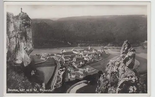 (100998) Foto AK Beuron, Donautal, Panorama, Kloster, Sonderstempel 1929