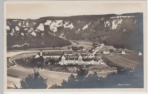 (100994) Foto AK Donautal, Beuron, Panorama, Kloster 1928