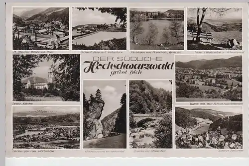 (100960) Foto AK Schwarzwald, Wehr, Schluchsee, Todtmoos, Säckingen, um 1962