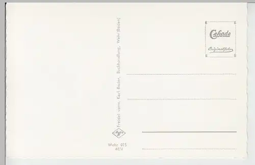 (100960) Foto AK Schwarzwald, Wehr, Schluchsee, Todtmoos, Säckingen, um 1962