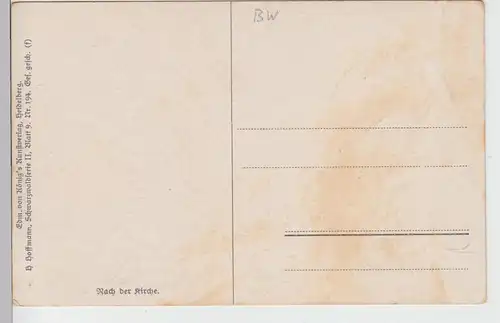 (100958) Künstler AK H. Hoffmann, Schwarzwald, Nach der Kirche, vor 1945