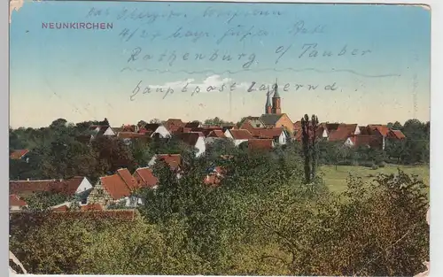 (100929) AK Neunkirchen, Baden, Panorama 1918