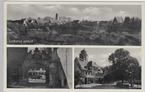 (100917) AK Alfdorf, Mehrbildkarte, Rathaus, Stephanuskirche