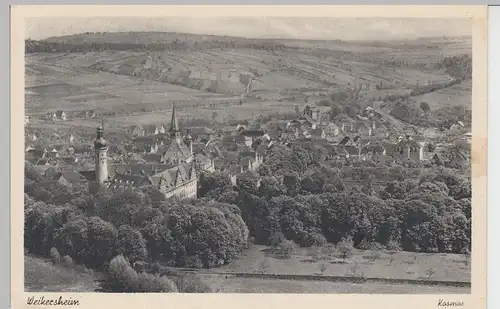 (100879) AK Weikersheim, Panorama mit Schloss