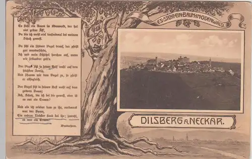 (100865) Künstler AK Dilsberg, Neckargemünd, Es steht ein Baum im Odenwald, vor