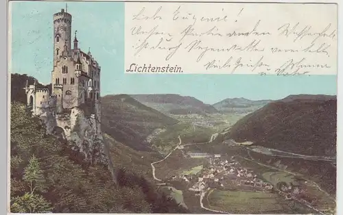 (100863) AK Honau, Schloss Lichtenstein 1901