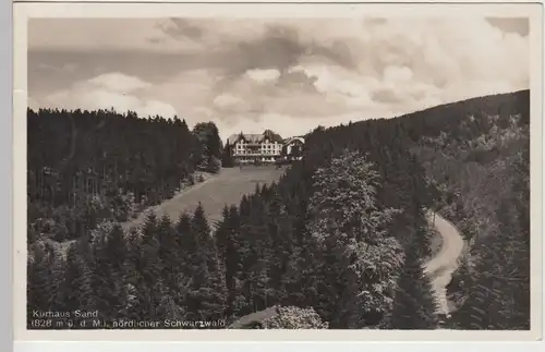 (100832) Foto AK Kurhaus Sand im Schwarzwald, 1933