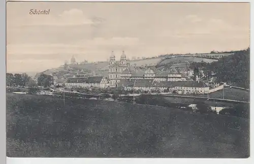 (100826) AK Schöntal, Blick zum Kloster, vor 1945