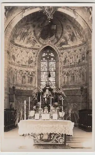 (100523) Foto AK Reichenau, Bodensee, Niederzell, Altar, St. Peter und Paul,