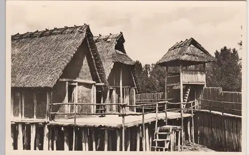 (100428) Foto AK Freilichtmuseum Unteruhldingen, Bodensee, Pfahlbauten 1967
