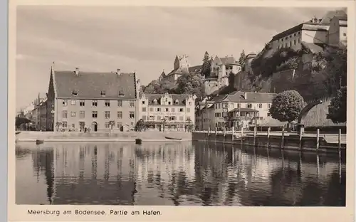 (100425) Foto AK Meersburg, Bodensee, Hafen, Hotel Hecht, Hotel Seehof, nach 194
