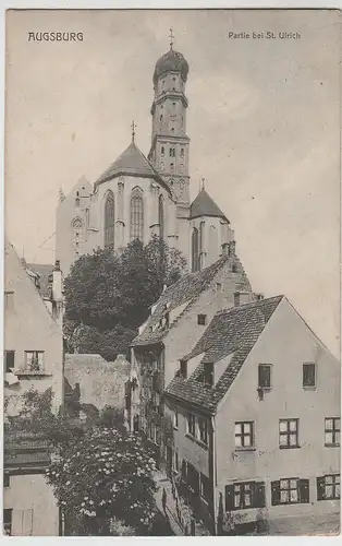 (76957) AK Augsburg, Partie bei St. Ulrich, 1909