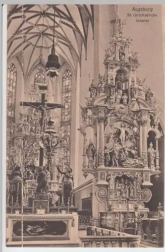 (54154) AK Augsburg, St. Ulrichskirche, Inneres, 1908