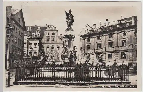 (51813) Foto AK Augsburg, Augustusbrunnen, 1930