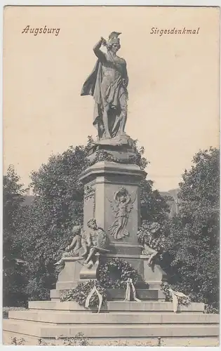 (48961) AK Augsburg, Siegesdenkmal, Feldpost 1916