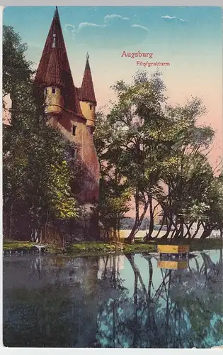 (47961) AK Augsburg, Fünfgratturm, vor 1945