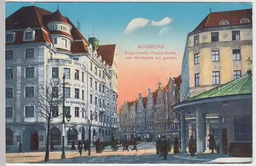 (47959) AK Augsburg, Bürgermeister Fischer Straße, vor 1945