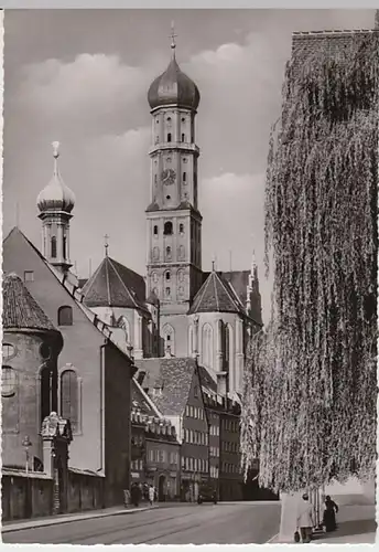 (27648) Foto AK Augsburg, Münster St. Ulrich 1957