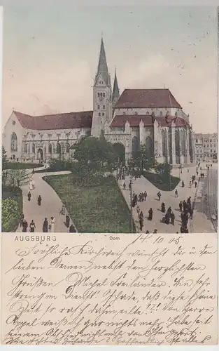 (112137) AK Augsburg, Dom 1905