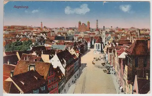 (105842) AK Augsburg, Totale, 1917