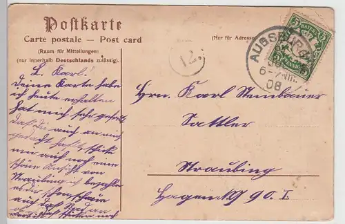 (103274) AK Augsburg, Kaiserautomat, 1908