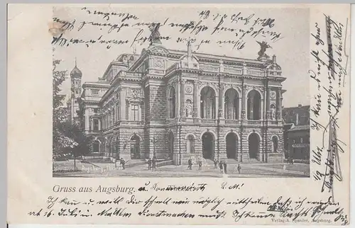(103248) AK Augsburg, Theater, 1903