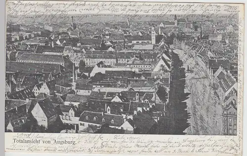 (103247) AK Augsburg, Totalansicht 1903