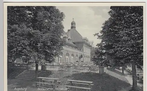 (101382) AK Augsburg, Restaurant Hochablaß, vor 1945
