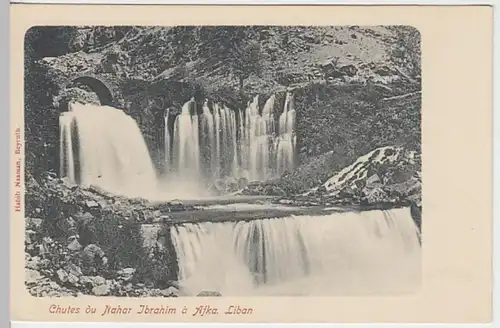 (19767) AK Libanon, Chutes du Nahar Ibrahim a Afka, Wasserfall, bis 1905