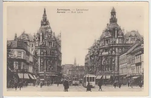 (10778) AK Antwerpen, Leysstraat vor 1945