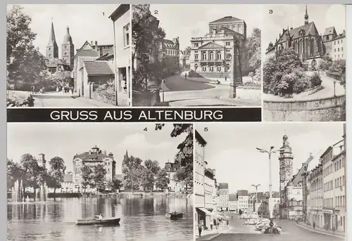 (91790) Foto AK Altenburg, Thür., Marktplatz, Landestheater 1981