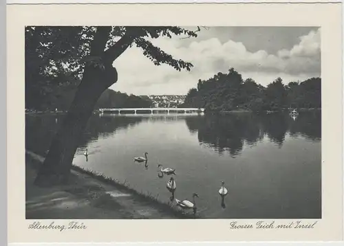 (85667) AK Altenburg, Thür., Großer Teich, Insel, vor 1945