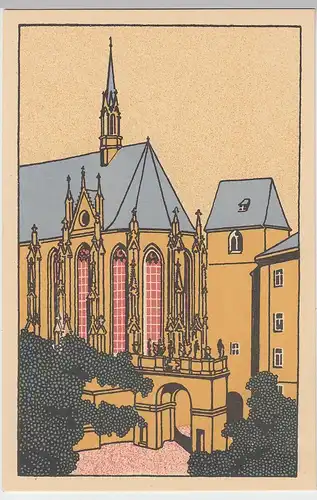 (85490) Künstler AK Karl Larisch, Altenburg, Thür., Schlosskirche, 1943-52