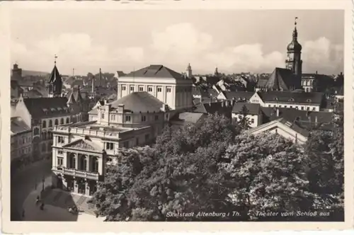 (18) Foto AK Altenburg S.A., Theater vom Schloss aus 1940er