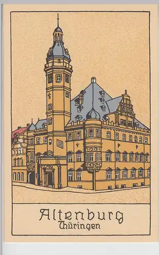 (115949) Künstler AK Altenburg, Rathaus 1940er