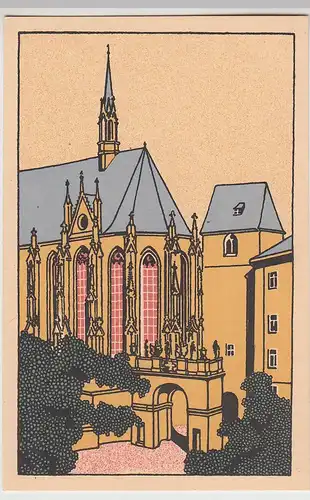 (115946) Künstler AK Altenburg, Schlosseingang 1940er