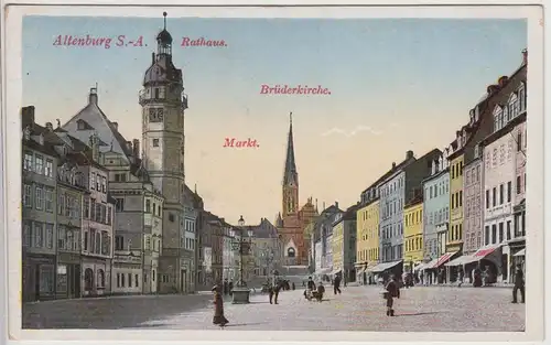 (115689) AK Altenburg S.A., Markt um 1910