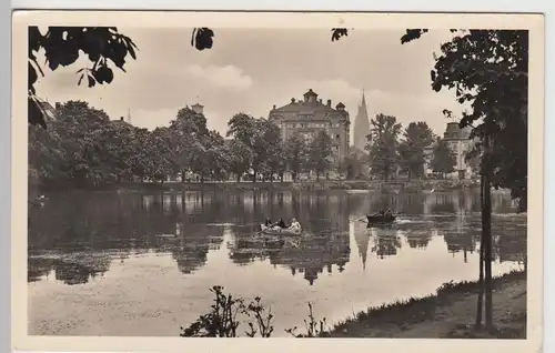 (108611) Foto AK Altenburg i.Th., Am großen Teich 1957