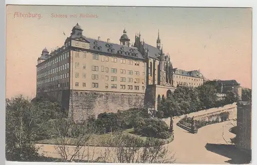 (108403) AK Altenburg, Thüringen, Schloss mit Auffahrt 1907