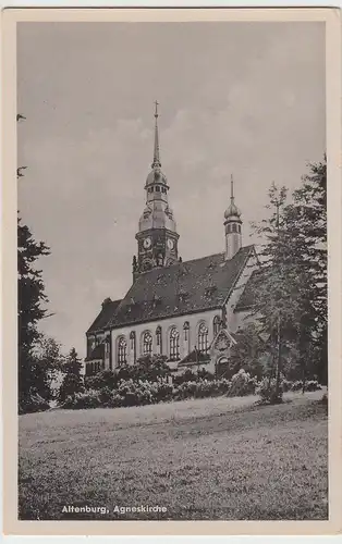 (103728) AK Altenburg, Thüringen, Agneskirche 1943-50er