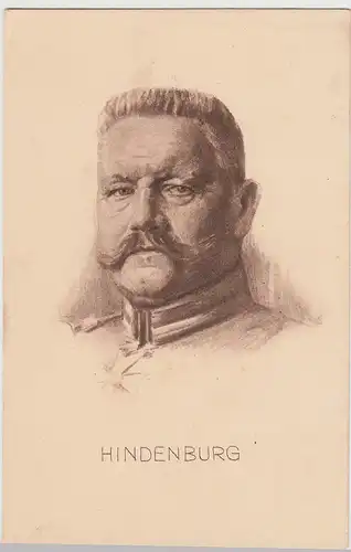 (114724) AK Porträt Paul von Hindenburg 1915