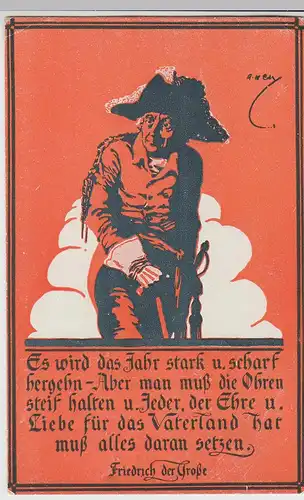 (109333) Künstler AK Friedrich der Große, Es wird das Jahr stark, vor 1945
