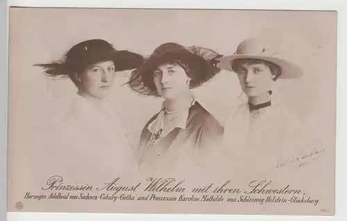 (108623) Foto AK Prinzessin Auguste Wilhelm mit ihren Schwestern, 1915