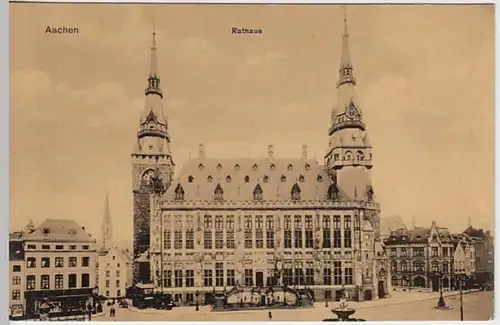 (25846) AK Aachen, Rathaus, vor 1945